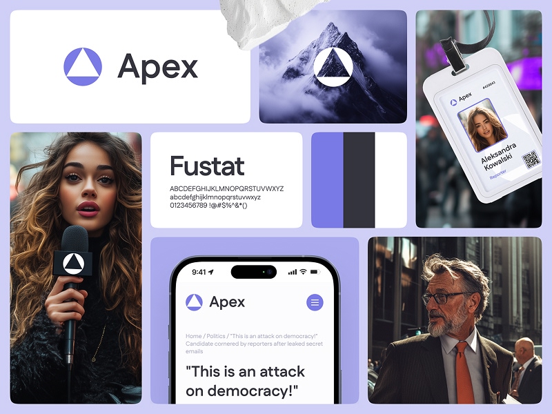Elementy identyfikacji wizualnej firmy mediowej