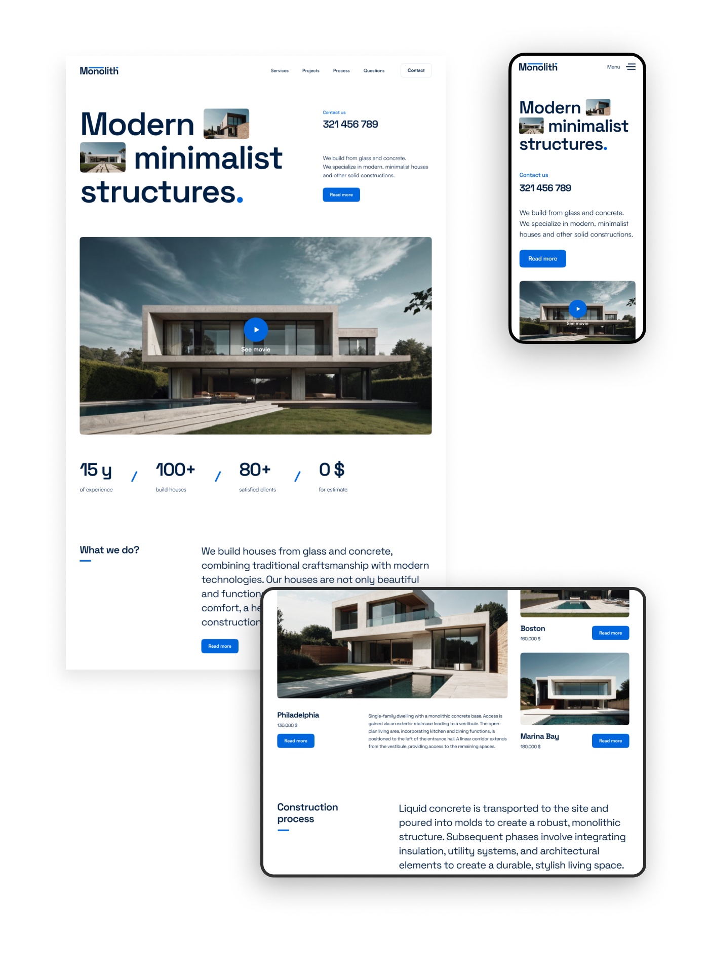 Strona internetowa firmy budowlanej - strona główna.