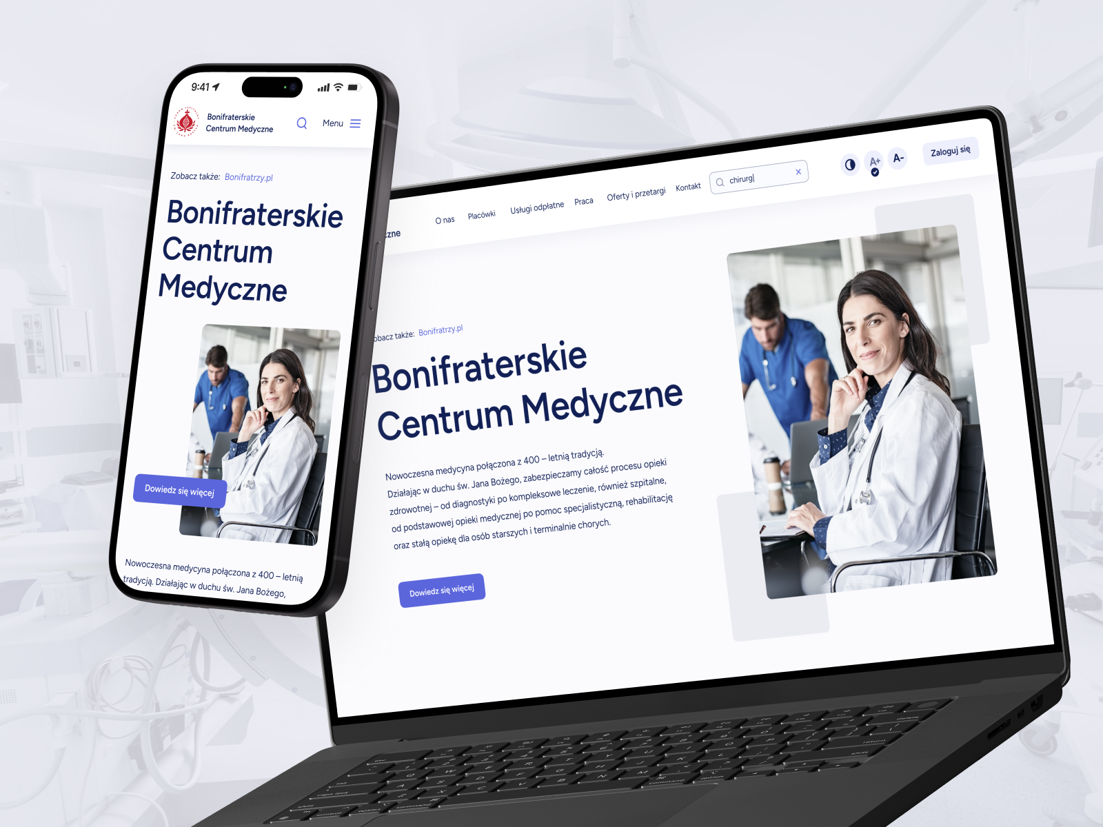 Strona internetowa szpitala