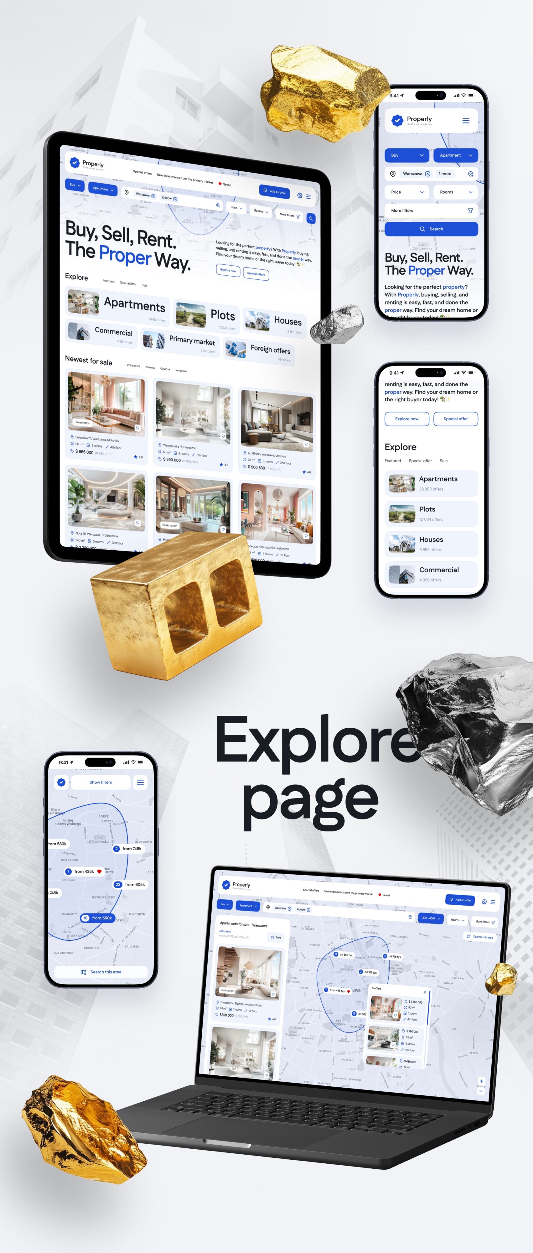 Logo i strona dla pośrednika nieruchomości