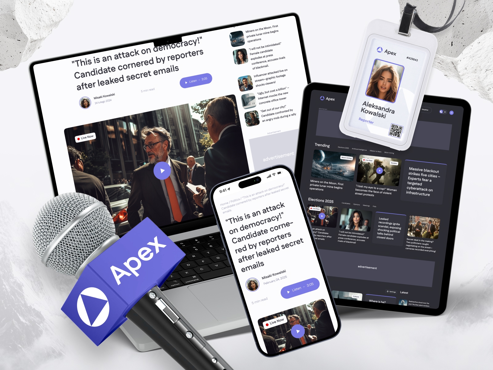 Projekt portalu internetowego i branding dla agencji informacyjnej