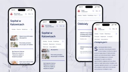 Meny hybrydowe na stronie szpitala